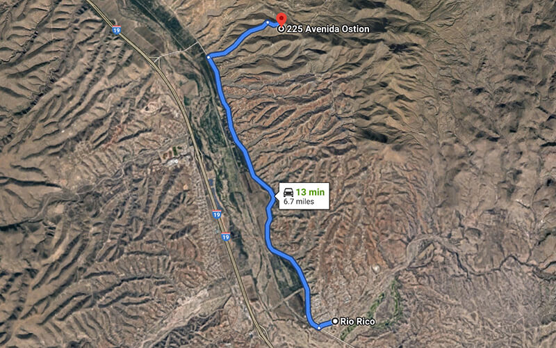 Hilltop Property with Seasonal Creek Access 2.71 Acres in Rio Rico, Arizona Land Elevated